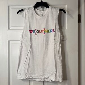 SOLIDCORE NWOT [We Out Here] Pride Tank in White Multicolor Size S